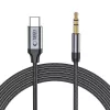 TECH-PROTECT ULTRABOOST USB-C uz 3.5mm Mini Jack Audio Kabelis 100cm Melns