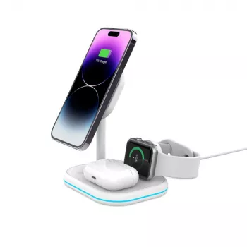 TECH-PROTECT QI15W-A27 3IN1 Magnetic MagSafe Wireless Charger White