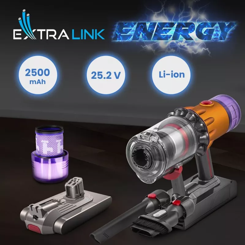 Extralink Replacement Battery for Dyson V12 25.2V 2500mAh + Filter