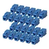 StarTech.com Cat6 Keystone Jack 24-Pack, RJ45 Ethernet Keystone Coupler, UTP Cat6 Wall Plate Insert, 180 Degree, Tool-less, Blue