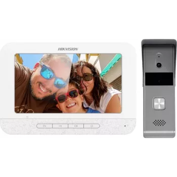 Hikvision DS-KIS203T 2-vadu analogais video domofona komplekts ar 7 collu iekštelpu staciju un 2 MP āra staciju