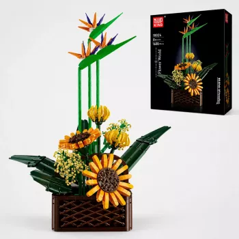 Mould King Birds of Paradise Flower Bouquet 10024 Building Block Set (1608 Pieces)