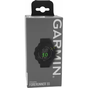 Garmin Forerunner 55 viedpulkstenis ar silikona siksniņu, 1,04 inch displejs, melns