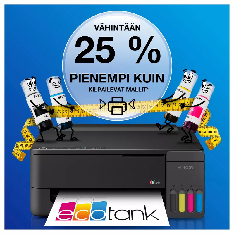 Epson EcoTank ET-1910 Daudzfunkciju tintes printeris - Krāsains - Drukāšana, Skenēšana, Kopēšana - A4, Legal - Līdz 11 lpp/min Drukāšana - 100 lokšņu padeve - Wi-Fi