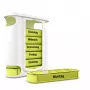 Weinberger Weekly Pill Box - 7-Day Pill Organizer, White/Transparent