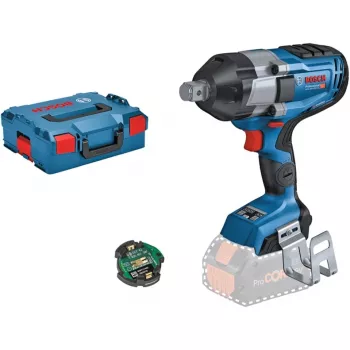 BOSCH Professional BITURBO GDS 18V-1050 HC Bezvadu triecienuzgriežņu atslēga, 3/4 inch kvadrātveida piedziņa, 18V, Solo (Zils/Melns, Bluetooth, L-BOXX)