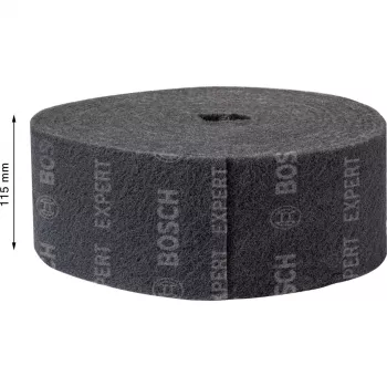 Bosch Expert N880 Ultra-Fine S neaustais abrazīvais rullis, 115mm x 10m, pelēks, roku slīpēšanai