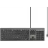 UNITEK SlimTap vadu biroja tastatūra, USB-A, pelēka