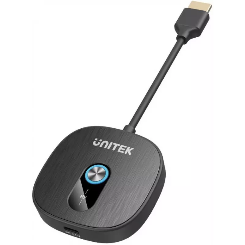 Unitek Papildu Bezvadu HDMI Uztvērējs V1711A Raidītājam, Melns