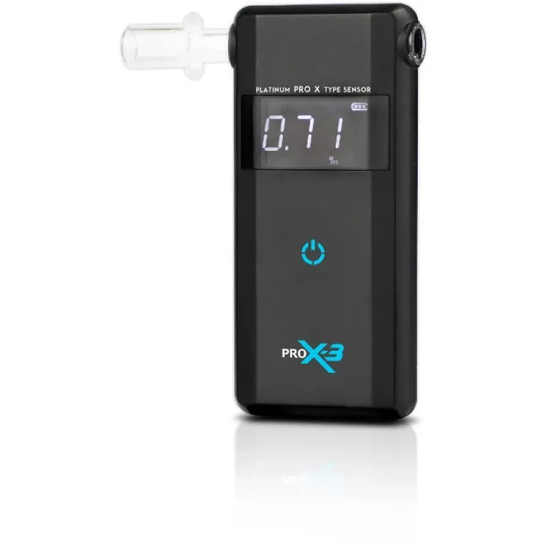 AlcoFind PRO-X-3 Breathalyzer ar iemutņiem, 12 mēnešu kalibrācija