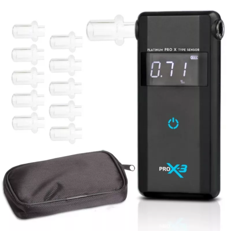 AlcoFind PRO-X-3 Breathalyzer ar iemutņiem, 12 mēnešu kalibrācija
