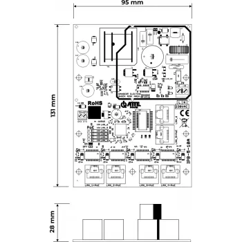 ATTE IPB-5-10A-OF 6-Port PoE Switch ar integrētu barošanas bloku