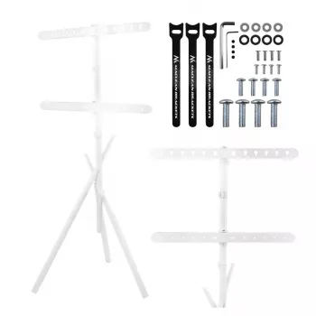 Maclean TV Floor Stand/Mount, 37-80 inch, Max VESA 600x400, Max 60 kg, White, MC-182 W