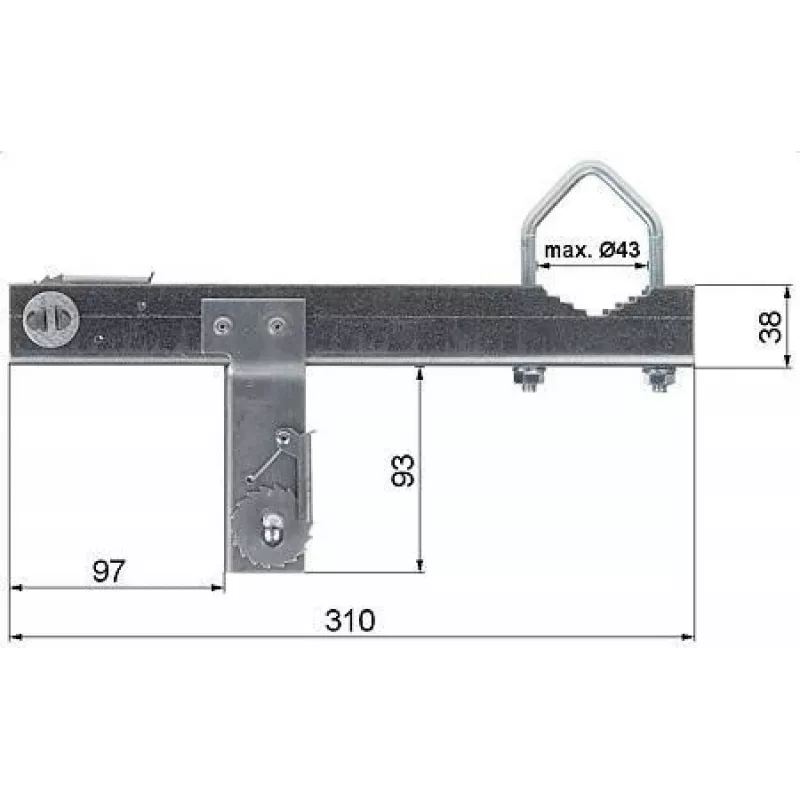 RED EAGLE Chimney Clamp OK-43T13 + Steel Tape