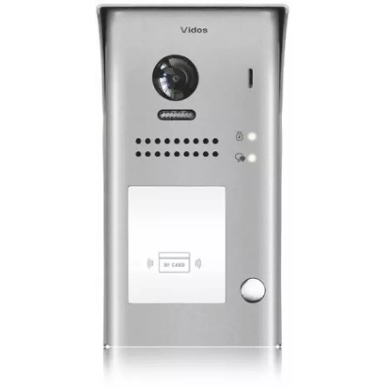 VIDOS DUO S1101A Durvju stacija - 1 izsaukuma poga, sudraba krāsa, virsmas montāža, 2-vadu, IP65