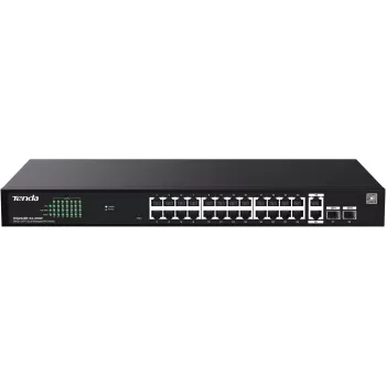Tenda TEG2228P-24-410W Pārvaldāms PoE+ slēdzis 26x Gigabit Ethernet + 2x SFP, 410W