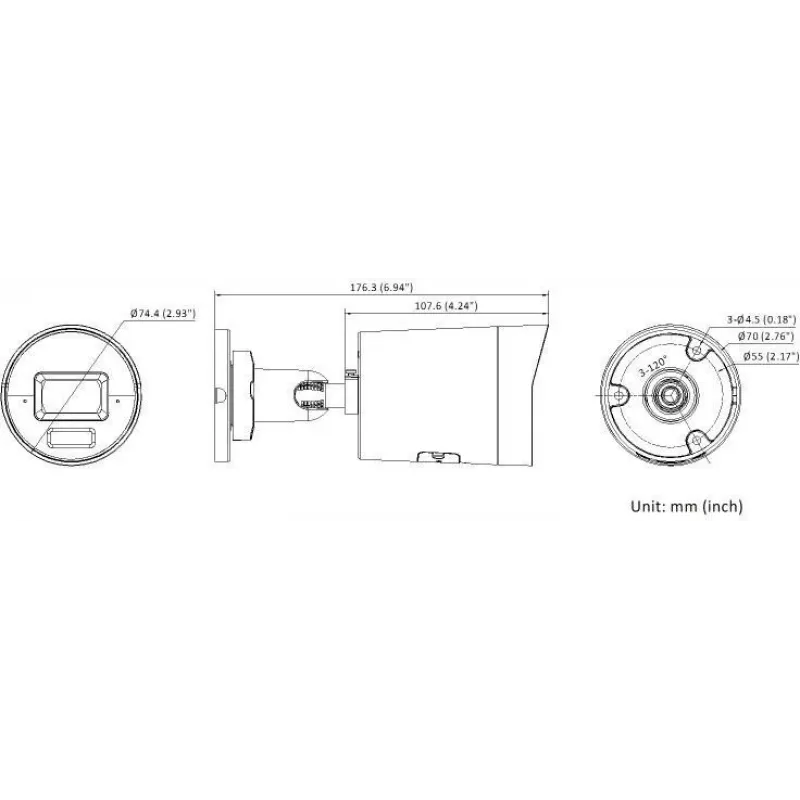 Hikvision DS-2CD2083G2-LI2U(2.8mm)(BLACK) 8MP AcuSense fiksēta ložu IP kamera ar Smart Hybrid Light