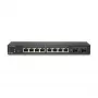 SonicWall Switch SWS12-8 - Pārvaldāms Gigabit Ethernet slēdzis - 8 x 10/100/1000 + 2 x Gigabit SFP - darbvirsmas