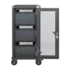 Manhattan 181471 Mobile Device Management Cart, Black, 32 Devices, 32 AC Outlets, 3680W