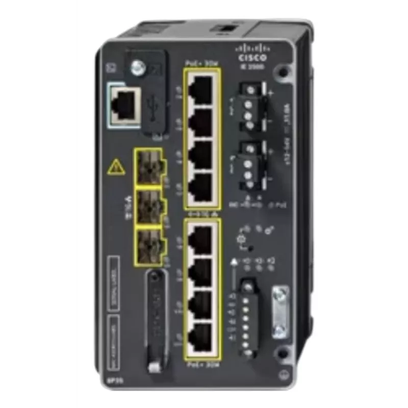 CISCO IE-3500-8P3S-A Industrial Managed Switch, 8 GE PoE+ un 3 GE SFP Modular, NA