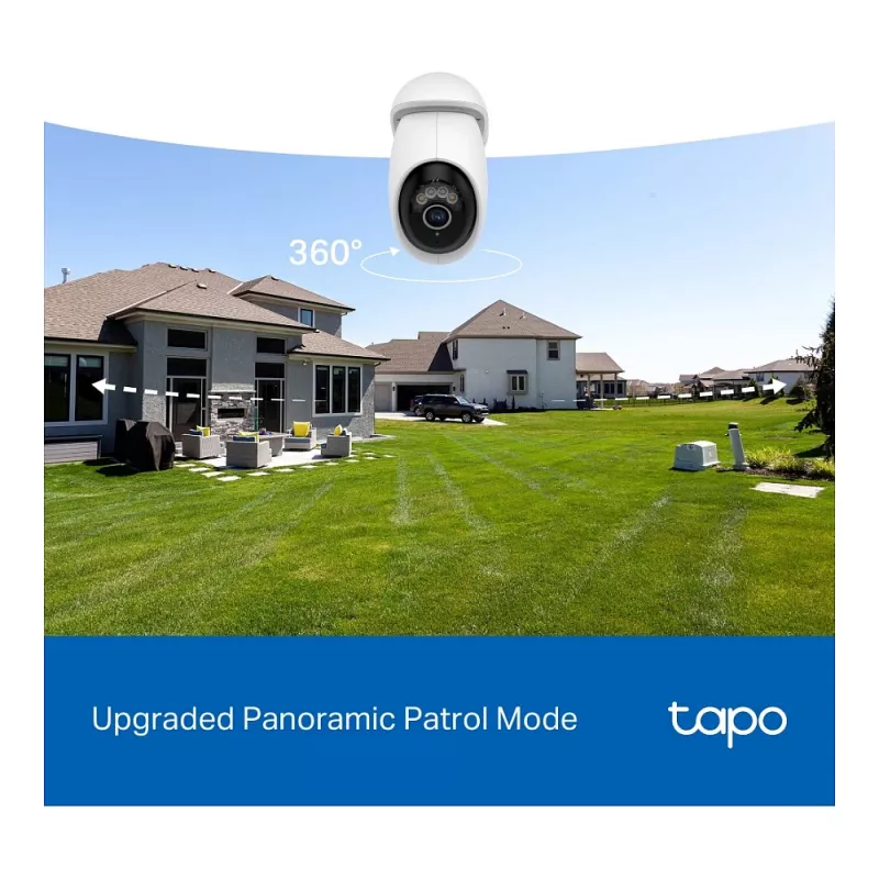 TP-LINK Tapo C560WS V1 tīkla novērošanas kamera - Pan/Tilt - Āra - Laikapstākļu izturīga - Krāsu nakts redzamība - 8 MP - 4K UHD - Fiksēts fokusa attālums - Audio - Bezvadu - Wi-Fi 6 - 802.11ax
