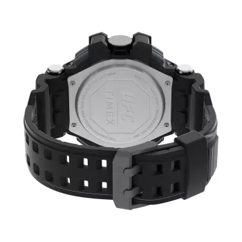 TIMEX vīriešu digitālais pulkstenis TW5M51800 53mm sveķu korpuss, melna sveķu siksniņa, pelēks ciparnīca, INDIGLO naktsgaisma, 100m ūdensizturība