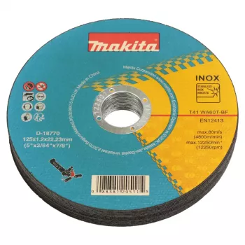 Makita D-18770-12 INOX griešanas disks bezvadu leņķa slīpmašīnai 125mm x 1.2mm