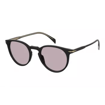 David Beckham DB1139S807KE Unisex saulesbrilles, melns rāmis, pelēkas lēcas, 51 mm
