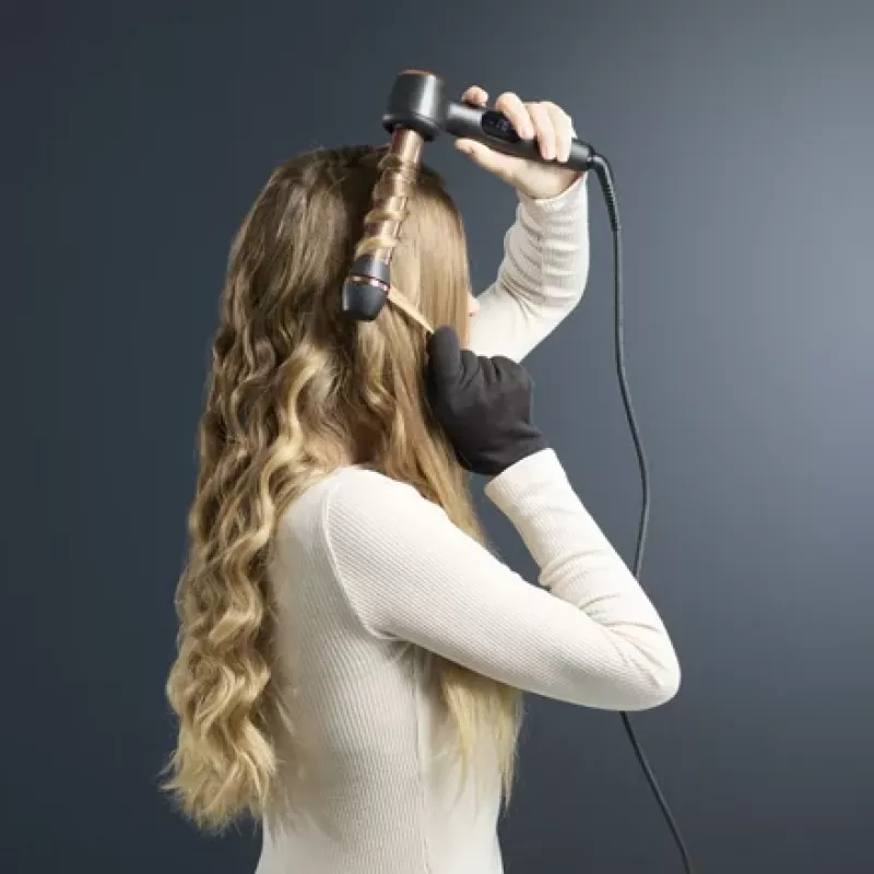Rowenta CF4620E0 Twist Curl lokšķēres - keramikas, jonu kondicionēšana, 27/32/38 mm, LCD displejs, 86 W, melna/varš