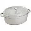 STAUB LA COCOTTE Čuguna Katls Ovāls 3.2 L, Trifeļu Pelēks