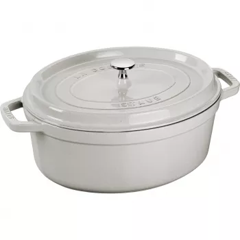 STAUB LA COCOTTE Čuguna Katls Ovāls 3.2 L, Trifeļu Pelēks