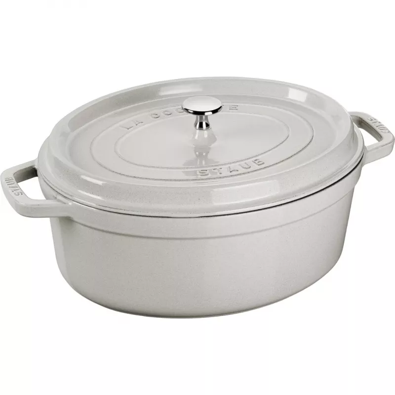 STAUB LA COCOTTE Čuguna Katls Ovāls 3.2 L, Trifeļu Pelēks