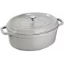 STAUB LA COCOTTE Čuguna Katls Ovāls 3.2 L, Trifeļu Pelēks