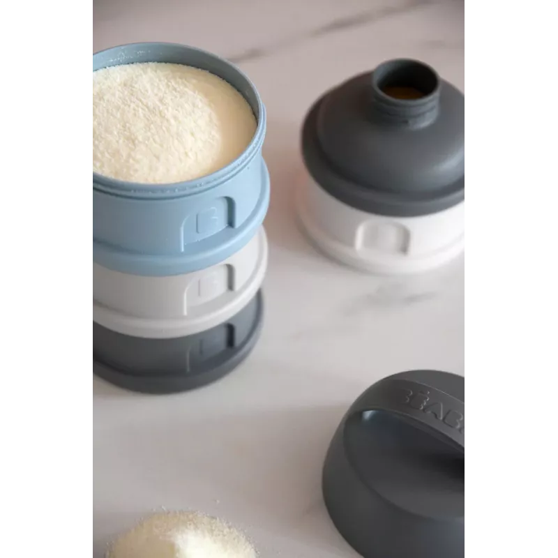 Beaba 4-Compartment Powdered Milk Container Grey