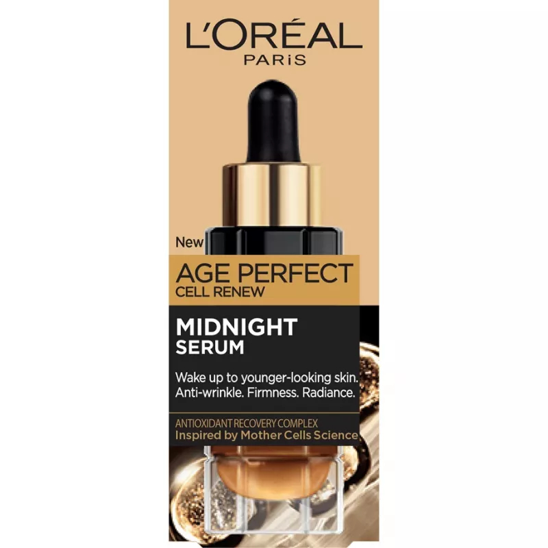 L'Oreal Age Perfect Cell Renew Midnight Serum serums pret grumbām 30 ml