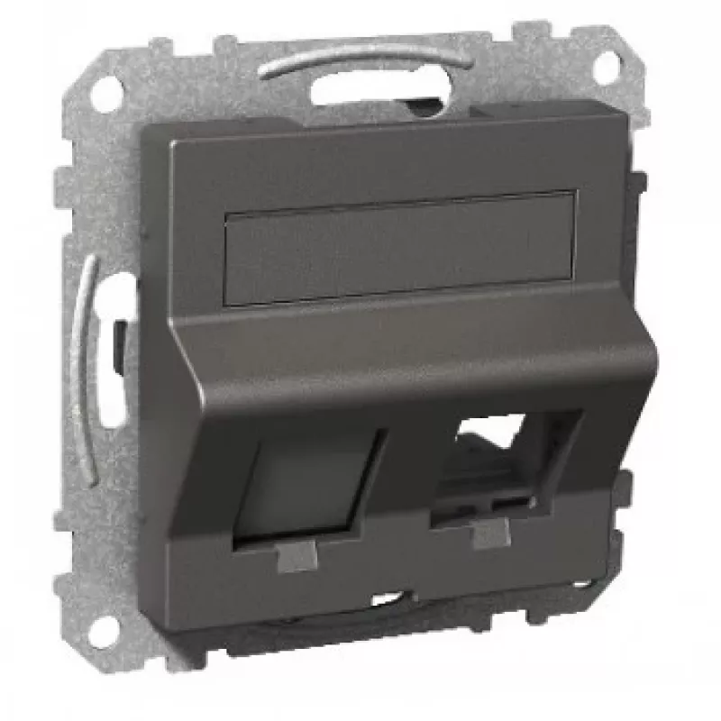 Schneider Electric Exxact Datacase Actassi/Keystone Oblique Anthracite Data Outlet Frame