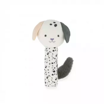 Kaloo Stimuli Soft Rattle Toy with Safe Mirror - Puppy Dog