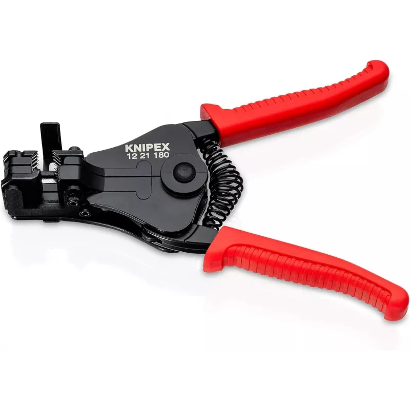 KNIPEX 1221 Automātiskās stiepļu noņemšanas knaibles 0.03-10 mm² (32-8 AWG) ar griezēju, 180 mm