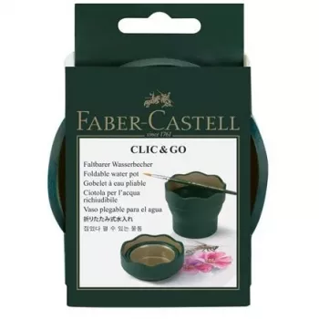 FABER-CASTELL CLIC&GO Salokāma ūdens tvertne 350 ml caurspīdīgi zila