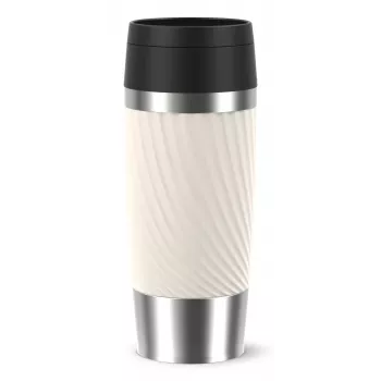 EMSA TRAVEL MUG Classic Twist (Krēms/Nerūsējošais tērauds, 0,36 litri)