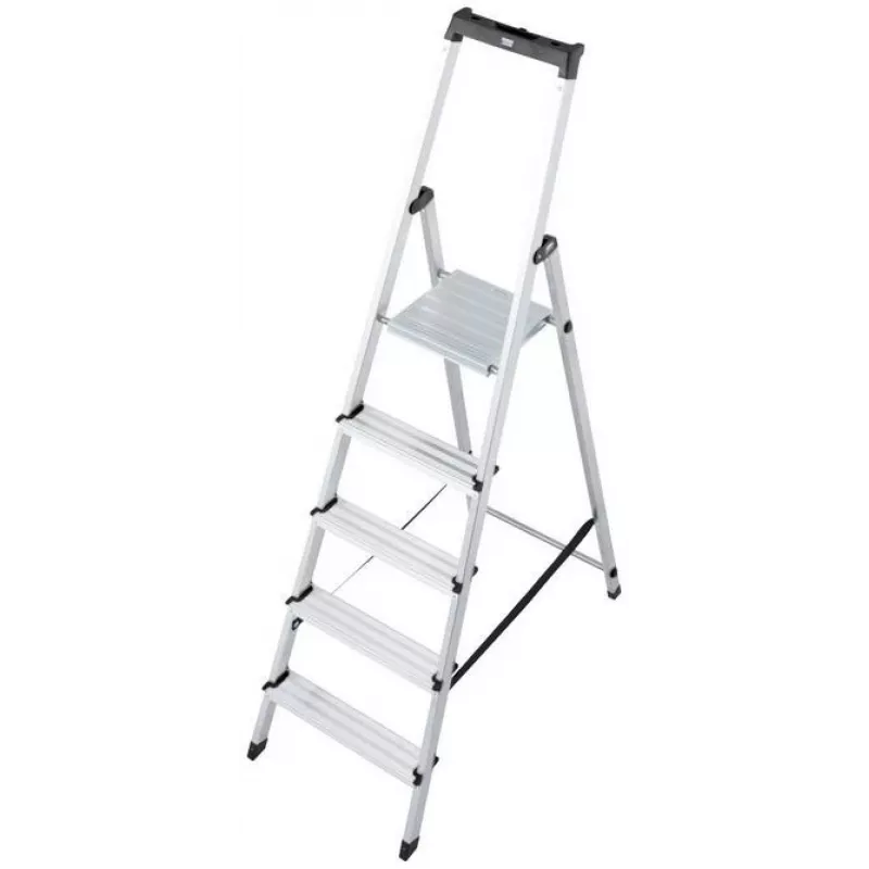 Krause SOLIDY 1x5 126238 Vienpusējas kāpnes, 5 pakāpieni, alumīnijs, 150 kg slodzes ietilpība