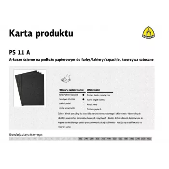 3M Klingspor PS 11 A Slīpēšanas papīrs slapjai un sausai slīpēšanai P1500, 50 loksnes