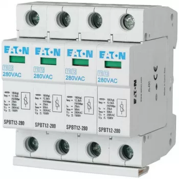 EATON SPBT12-280/4 Pārsprieguma aizsardzības ierīce 1.+2. tips 4-polu 12,5kA 1,5kV TN/TNS