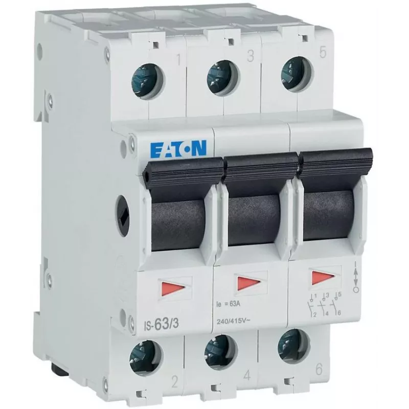 Eaton Galvenais slēdzis Pelēks 3-polu 63A 230V/AC, 415V/AC 276276