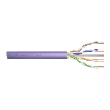 DIGITUS Cat.6 U/UTP B2ca instalācijas kabelis, AWG23/1, LSOH, 500m, violets, ruļļos