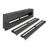 DELOCK 19 inch Circuit Breaker Distribution Panel ar vāku un DIN sliedi, ieskaitot 2x kabeļu atslogošanas sliedes, 3U, tērauds melns