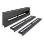 DELOCK 19 inch Circuit Breaker Distribution Panel ar vāku un DIN sliedi, ieskaitot 2x kabeļu atslogošanas sliedes, 3U, tērauds melns