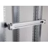 Delock Server Rack dziļuma pagarinājuma adaptera montāžas komplekts montāžas dziļuma pagarināšanai līdz 10 cm 1U Melns
