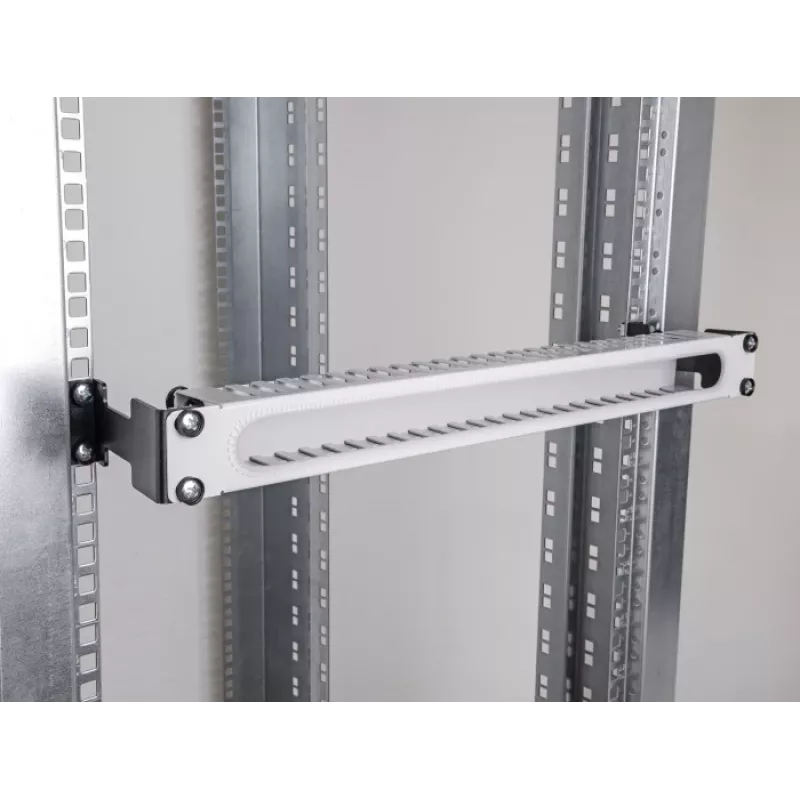 Delock Server Rack dziļuma pagarinājuma adaptera montāžas komplekts montāžas dziļuma pagarināšanai līdz 10 cm 1U Melns