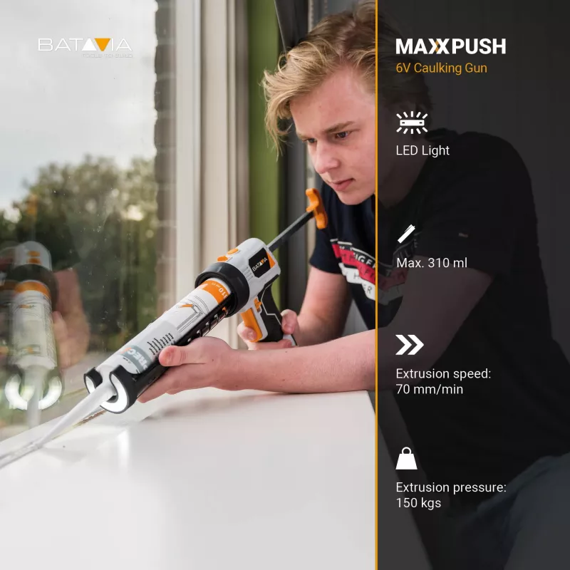 Batavia B.V. Maxxpush bezvadu špakteles pistole ar LED